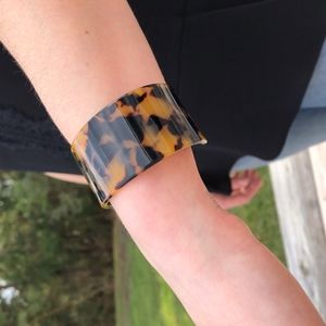 Tortoise Shell Thick Cuff Bracelet NWT